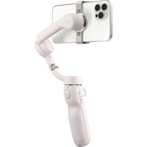 DJI OM 5 White Smartphone Gimbal Stabilizer - 3-Axis Handheld Stabilizer for iPhone & Android, Vlogging, Live Streaming, Travel & Action Shots