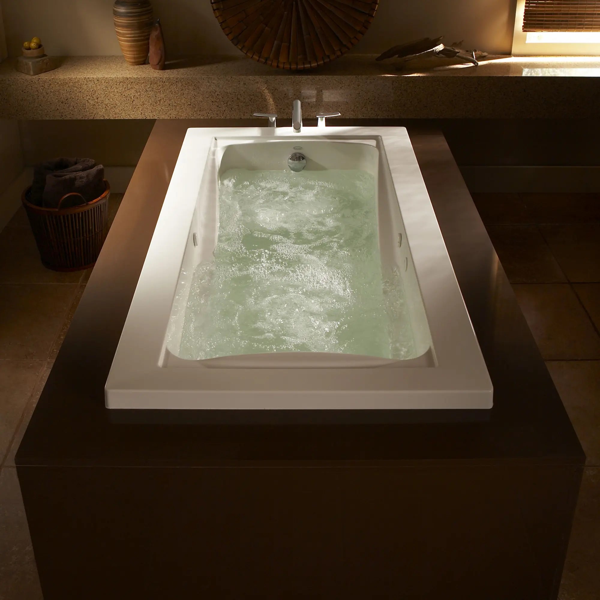 66 x 36 Inch Green Tea® Drop-In Bathtub with EcoSilent® EverClean® Hydromassage System - Luxury Soaking Tub for Spa-Like Relaxation at Home