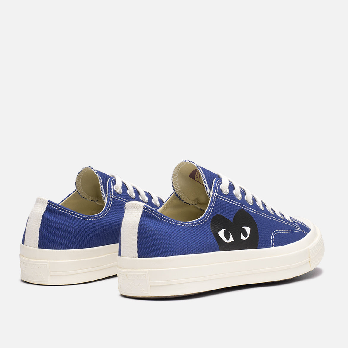 CDG PLAY x Converse Chuck 70 OX Sneakers - Black Heart Blue Quartz Colorway | Casual Streetwear Shoes for Men & Women | Perfect for Everyday Wear & Urban Fashion