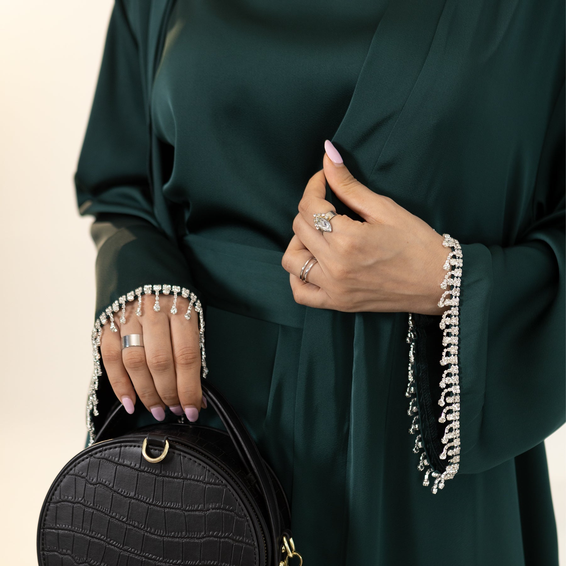 Lola 3-Piece Jewelry Set with Genuine Emerald Stones - Elegant Necklace, Earrings & Ring for Women - Perfect for Weddings, Parties & Special Occasions