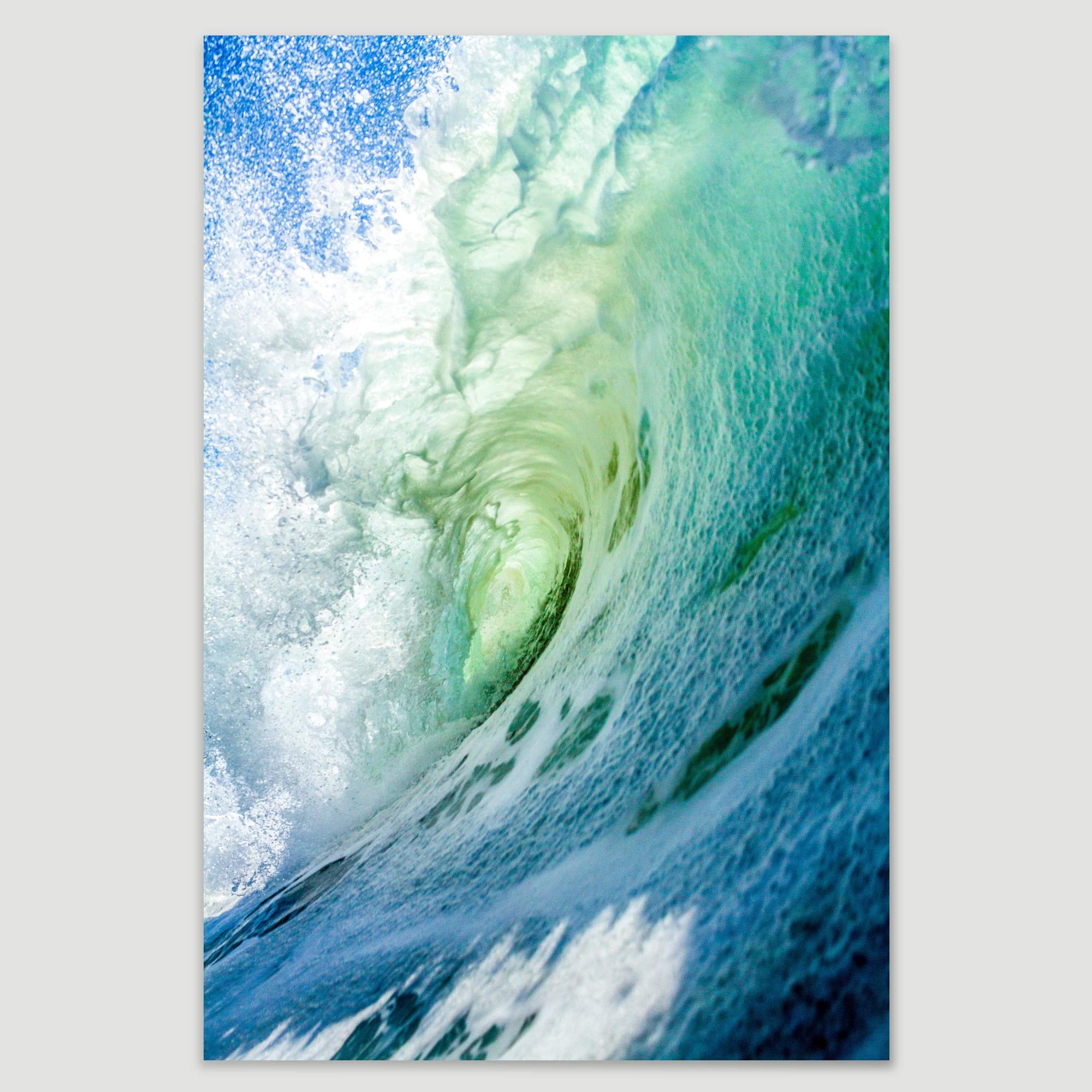 Coastal Beach Wave Canvas Wall Art - Blue Ocean Photography for Relaxation & Calm - 32x48 Inches - Perfect for Living Room, Bedroom & Office Decor