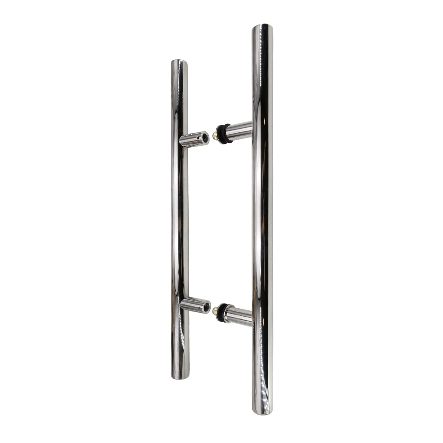304 Stainless Steel Ladder Style Back to Back Glass Door Handle - 72 Inch Chrome Pull Handle for Barn Doors, Shower Doors & Cabinet Doors - Durable Push Pull Hardware for Home & Commercial Use