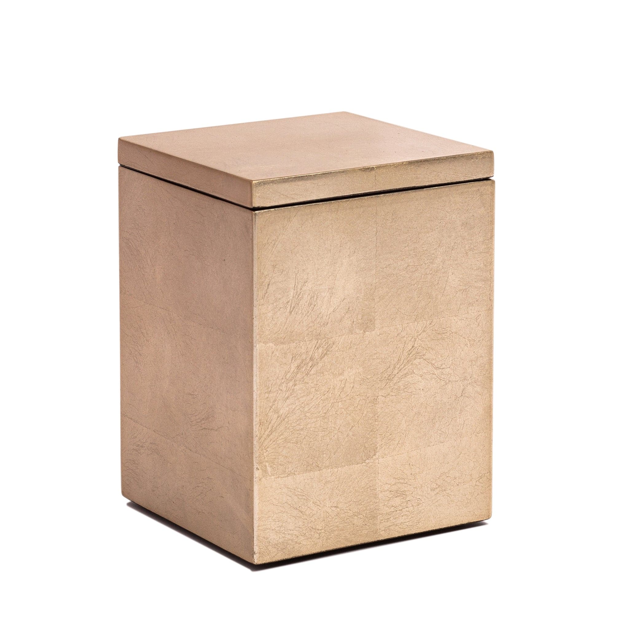 Kensington Cotton Wool Box - Premium Champagne Color Storage Organizer for Makeup, Jewelry & Small Accessories | Perfect for Vanity, Bathroom & Travel