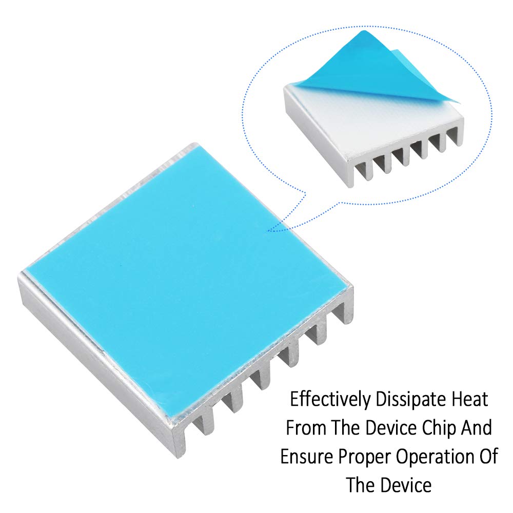 24 Pcs Aluminum Heatsinks for Raspberry Pi 4 Model B with Thermal Adhesive Tape - Cooling Solution for Raspberry Pi 4B, DIY Projects, and Electronics Cooling