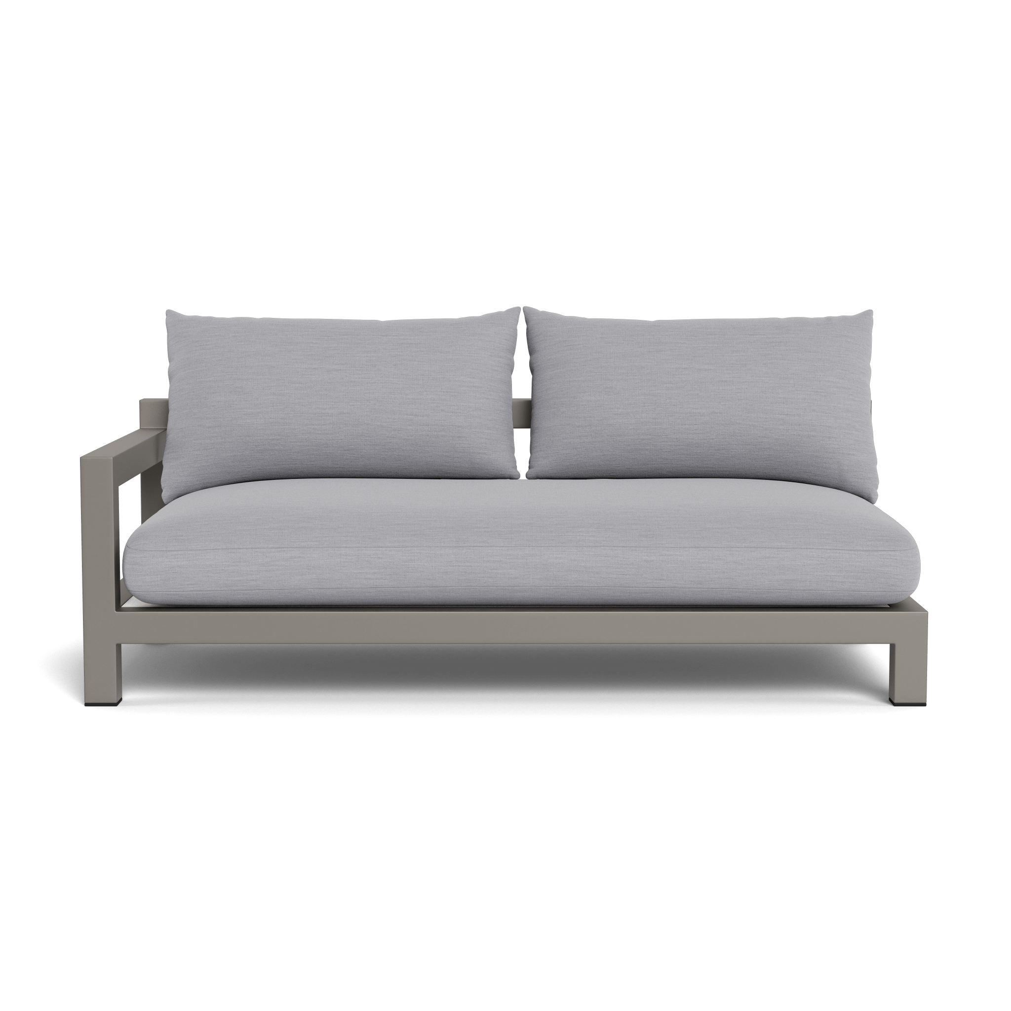 Pacific Aluminum 2-Seat 1-Arm Outdoor Patio Bistro Set - Perfect for Small Balconies, Gardens & Cafe Style Dining