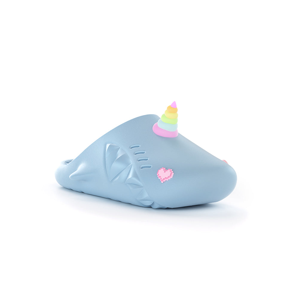 Sharkicks Pro Mule Slippers - Unicorn & Pixel Heart Eyes Design - Cozy House Shoes for Women & Girls - Perfect for Lounge, Bedroom, and Gift Giving