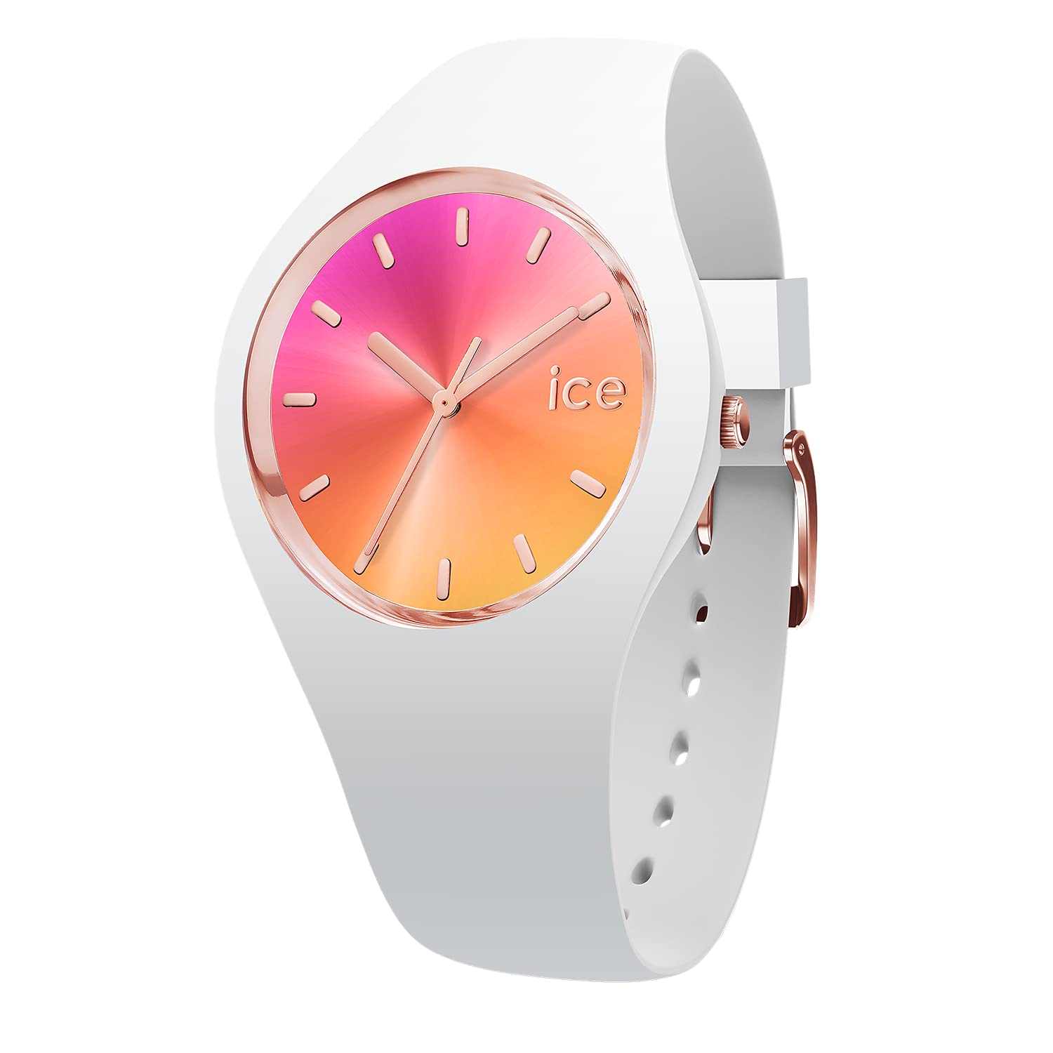 Ice-Watch ICE Sunset California - White Silicone Strap Watch for Women | Fashion Accessory for Casual, Office & Outdoor Activities