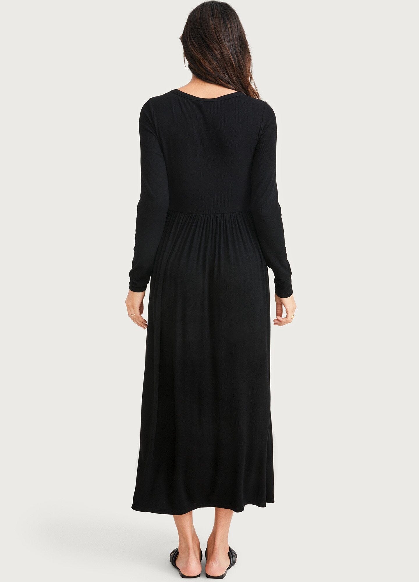 Ultra Soft Ribbed Nursing Dress for Breastfeeding Moms - Comfortable Maternity Wear for Nursing, Lounging & Everyday Use