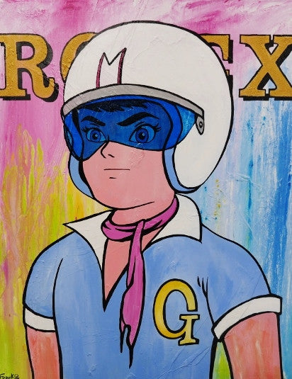 Urban Pop Art Speed Racer Canvas Print - Modern Wall Decor for Living Room, Bedroom & Office | Vibrant Racing-Themed Artwork