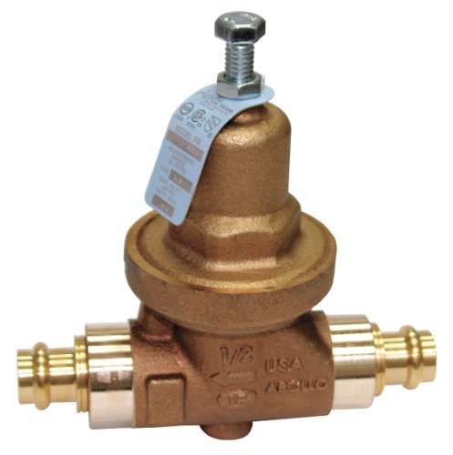 1/2 Inch Water Pressure Reducing Valve - Adjustable Brass PRV for Home Plumbing, Irrigation & HVAC Systems - Prevents Pipe Damage & Saves Water