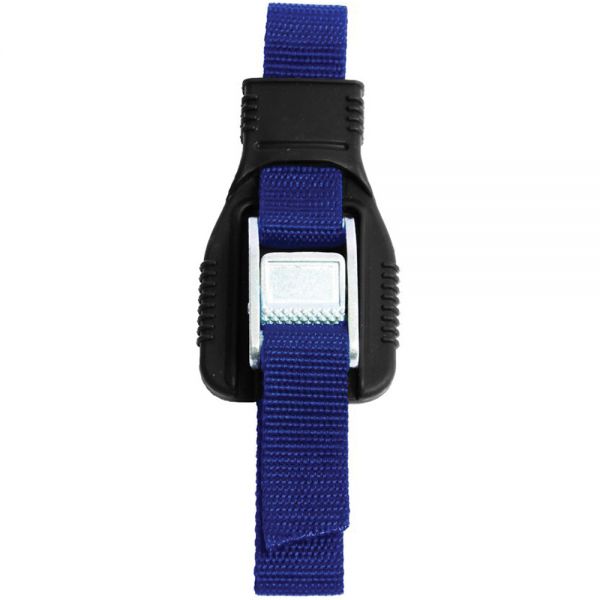 15 Ft. Heavy Duty Single Cinch Strap - Blue & Grey - Secure Cargo, Motorcycle, ATV & Outdoor Gear - Durable Tie Down Straps for Transport & Storage