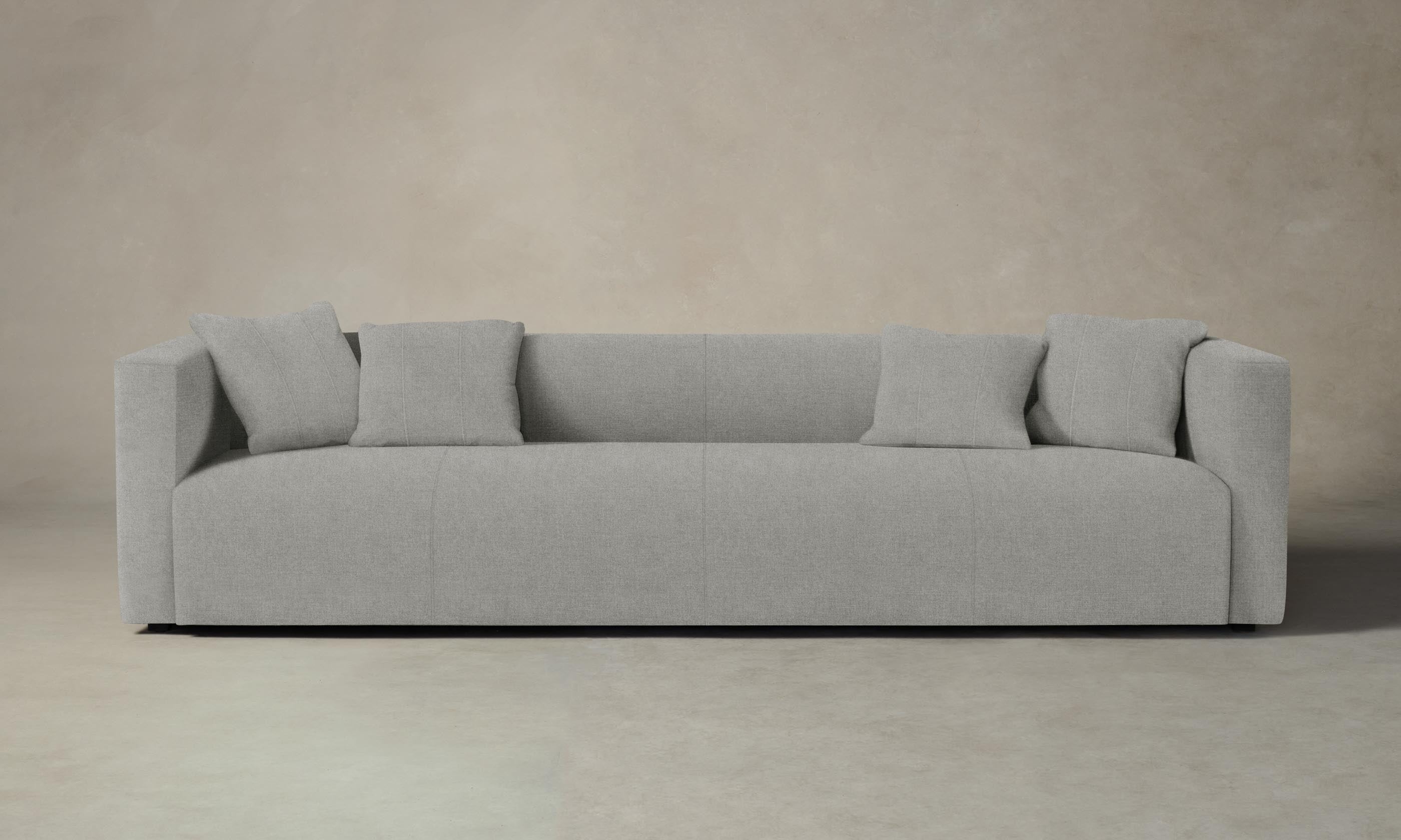 The Breuer Sofa - Modern Merino Wool Upholstery in Heather Grey | Perfect for Living Rooms, Offices & Cozy Spaces