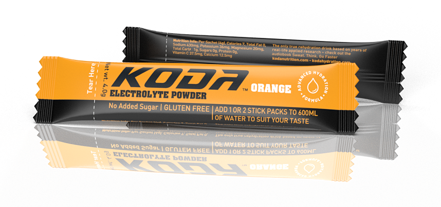 Koda Electrolyte Powder Sticks - Orange Flavor, 6 Pack | Hydration Boost for Athletes, Workout Recovery & Travel | Sugar-Free Electrolyte Supplement for Energy & Hydration