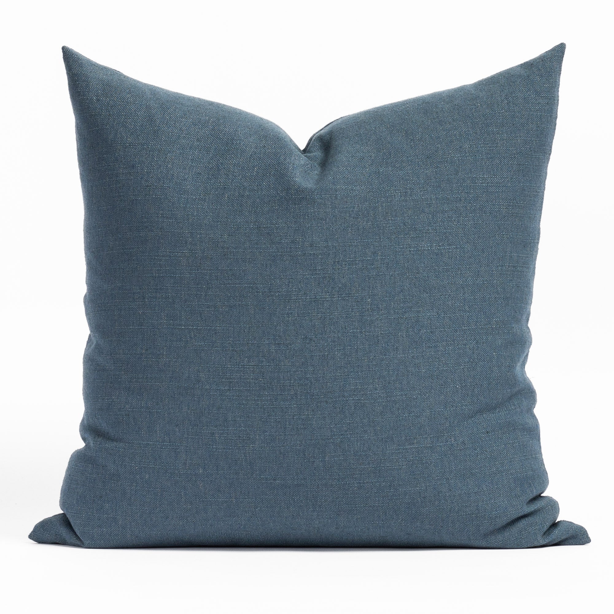 Premium Oxford 22x22 Inch Decorative Throw Pillow Cover - Indigo Blue - Soft & Durable Cotton Fabric for Sofa, Bed, Couch - Home Decor & Living Room Accent