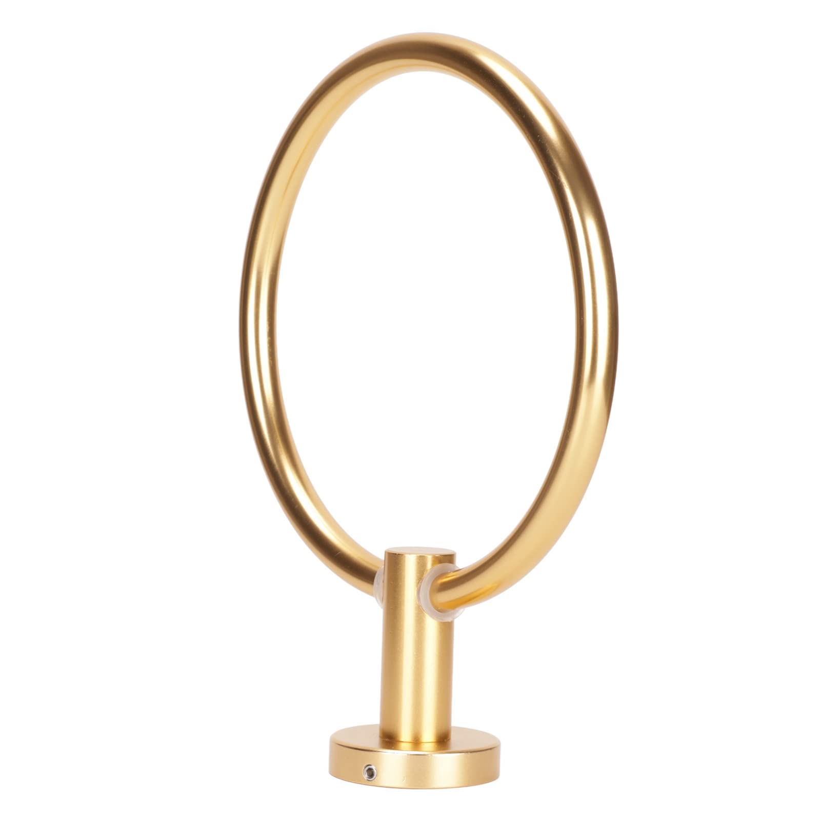 Pinsofy Matte Gold Round Towel Holder - Corrosion Resistant & Scratch Proof Bathroom Accessory for Balcony, Patio, and Poolside Use