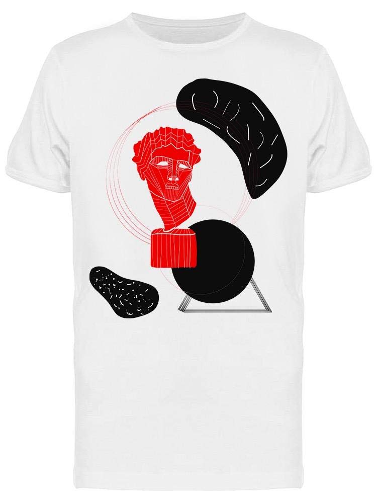 Red Sculpture Face Graphic T-Shirt for Men - Trendy Streetwear & Casual Outfit Essential