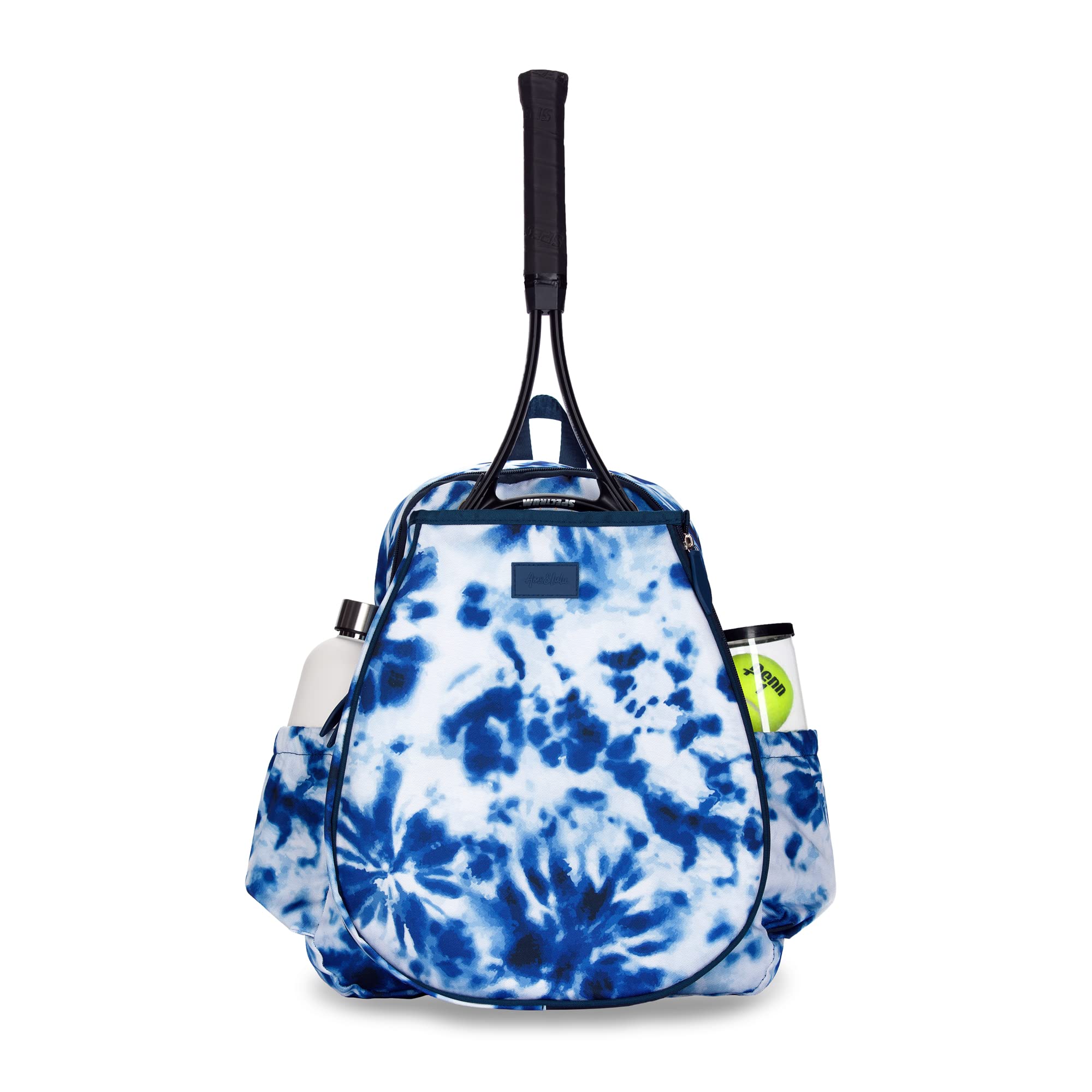 Ame & Lulu Game On Tennis Backpack with Padded Adjustable Shoulder Straps & 2 Exterior Water Bottle Pockets - Perfect for Tennis, Gym, School & Travel Accessories Storage