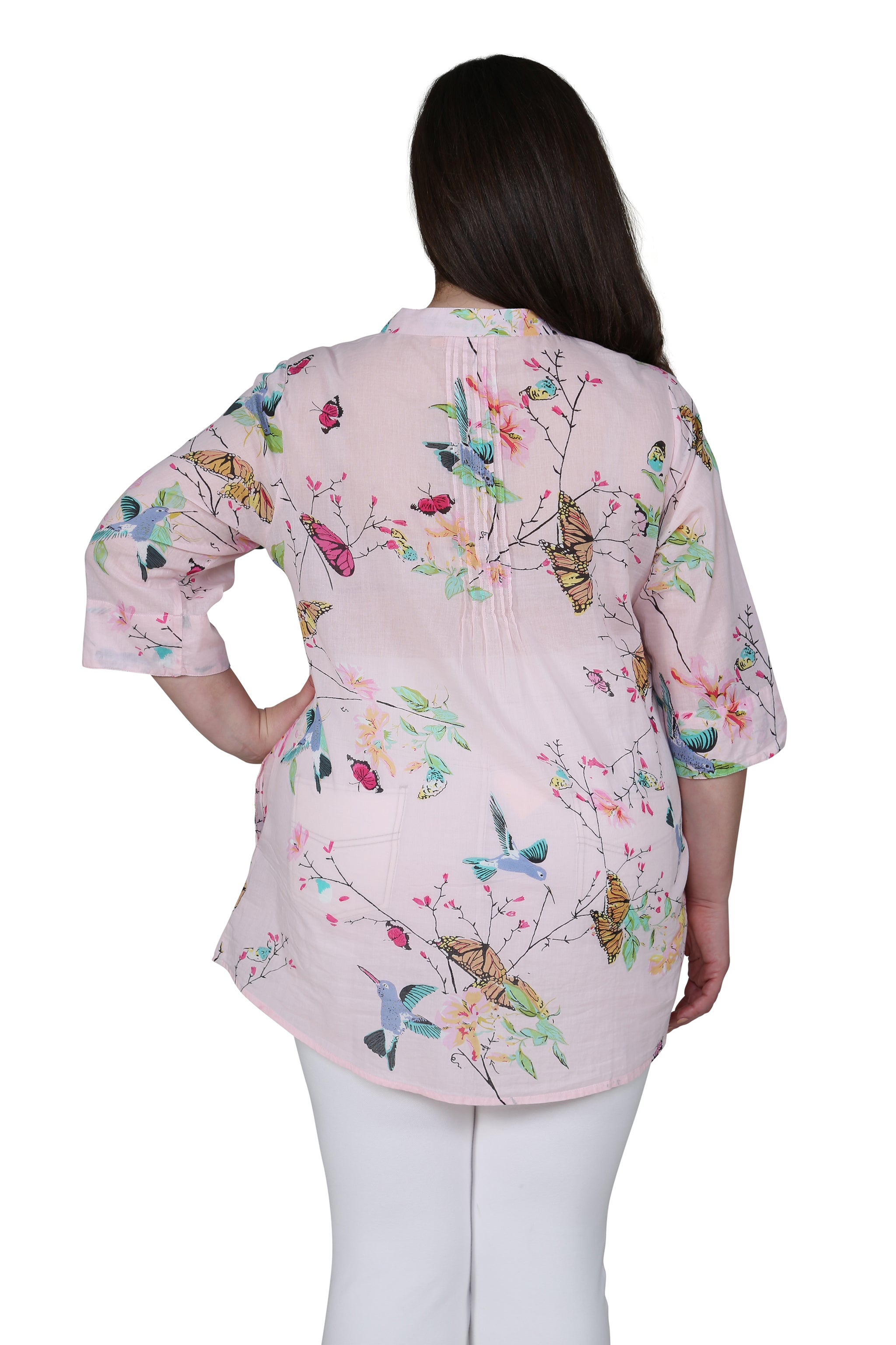 Plus Size Nature Print Tunic - Floral Summer Blouse for Women | Casual Wear & Vacation Outfit