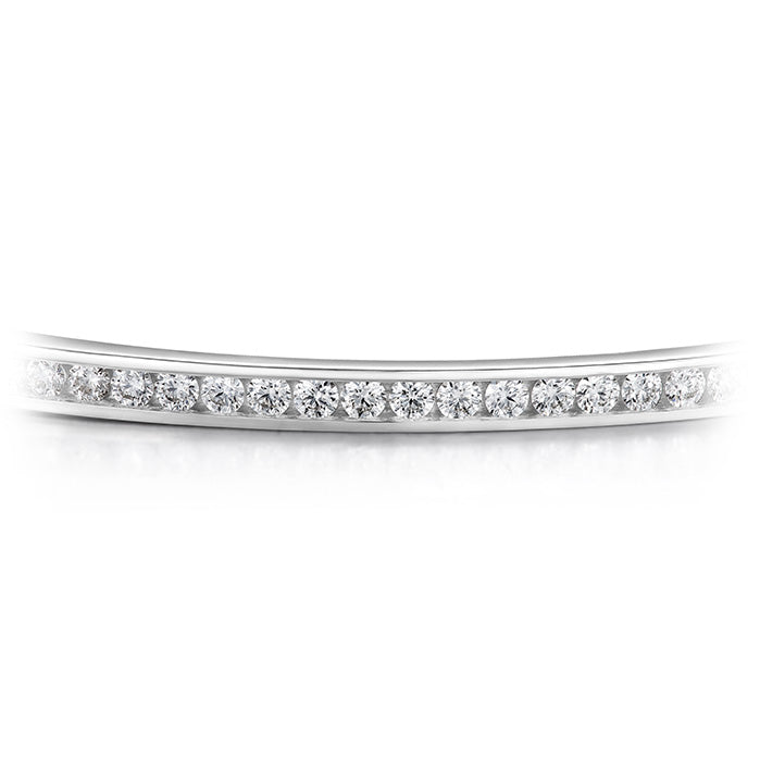Hearts On Fire Classic Channel Set Diamond 210 Bangle Bracelet - 14K White Gold Women's Luxury Jewelry for Anniversary, Wedding & Special Occasion Gifts