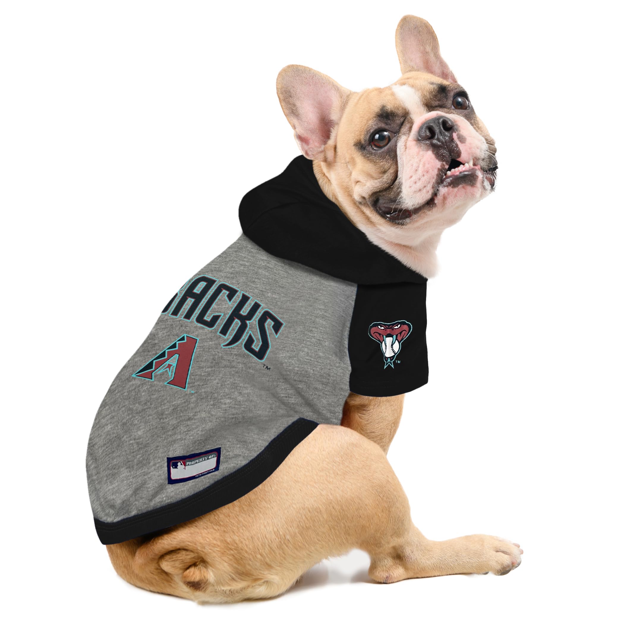 Arizona Diamondbacks MLB Hoodie for Dogs & Cats - Team Color Pet Hooded Shirt, Small - Baseball Fan Apparel for Game Day & Outdoor Adventures