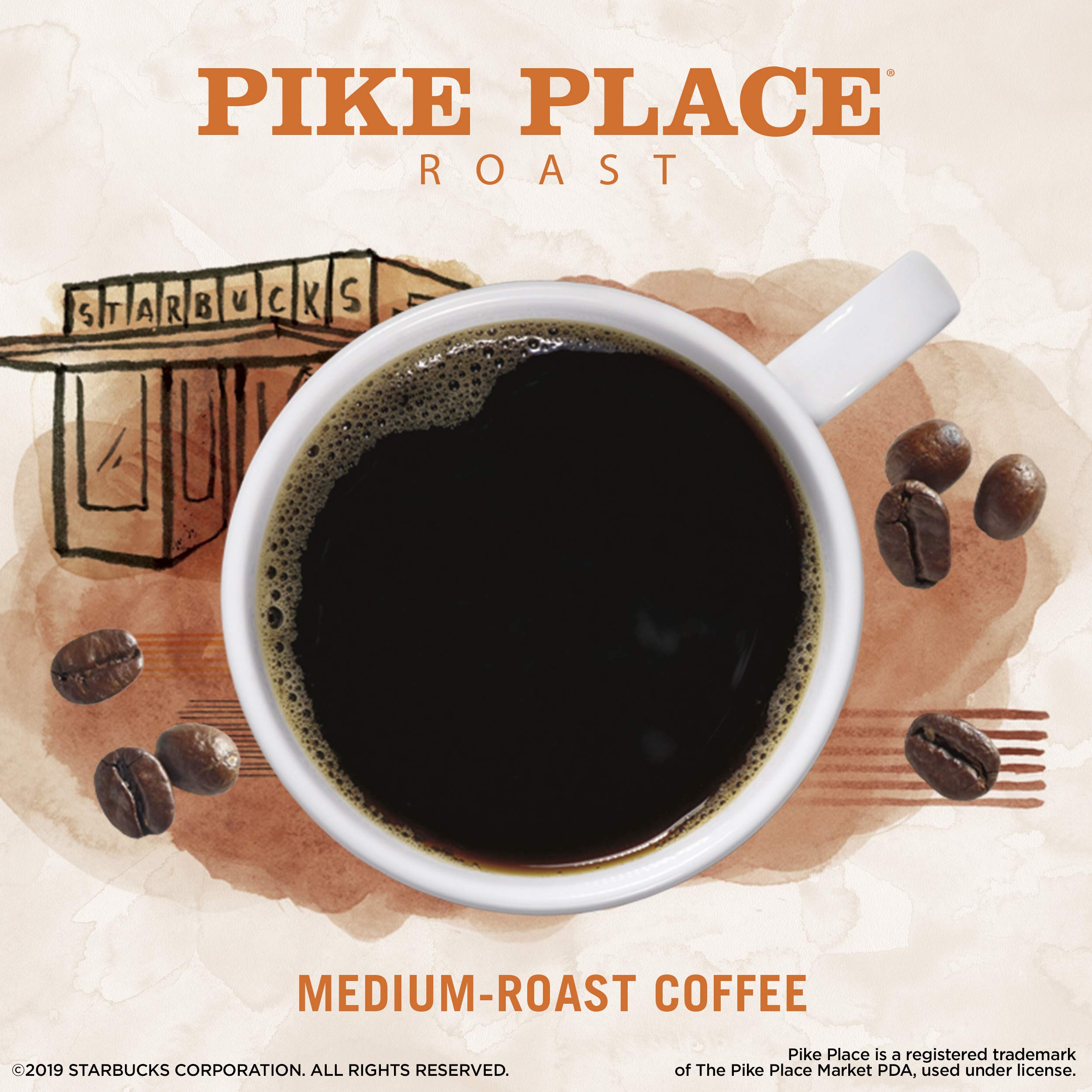 Starbucks VIA Instant Coffee Medium Roast - Pike Place Roast 100% Arabica - 8 Count (Pack of 12) & 50 Packets Bulk - Perfect for Office, Travel & Camping
