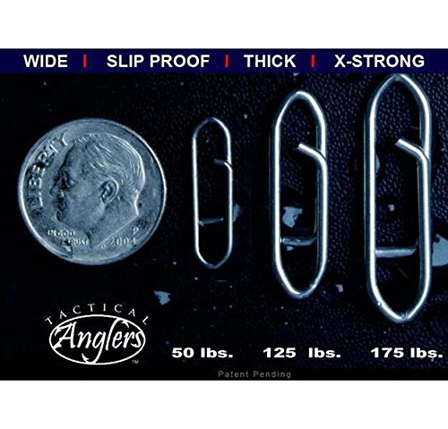 TACTICAL ANGLER'S Power Clips - Heavy Duty Fishing Snap Clips for Saltwater & Freshwater - Ideal for Lure Rigs, Tackle Boxes & Offshore Fishing Gear