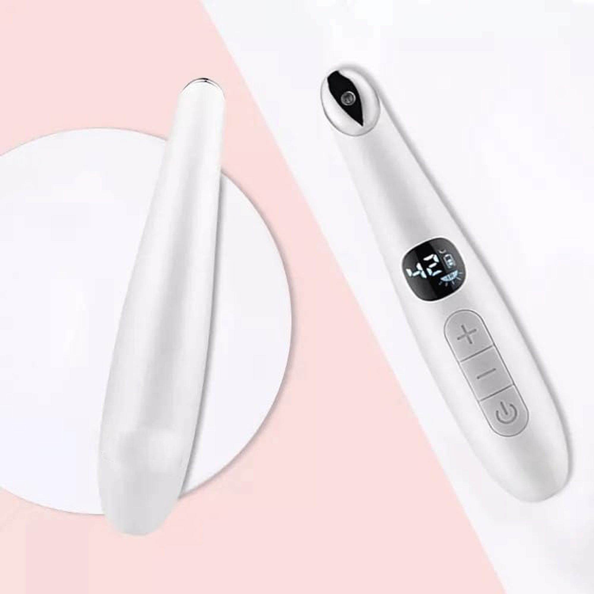 DermaGlow LED Eye Massage Rejuvenator - Anti-Aging Eye Therapy for Dark Circles & Puffiness | At-Home Spa Treatment for Relaxation & Skincare