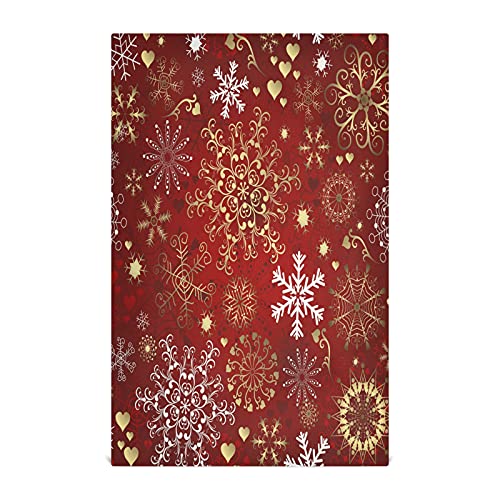 Red Gold Snowflakes