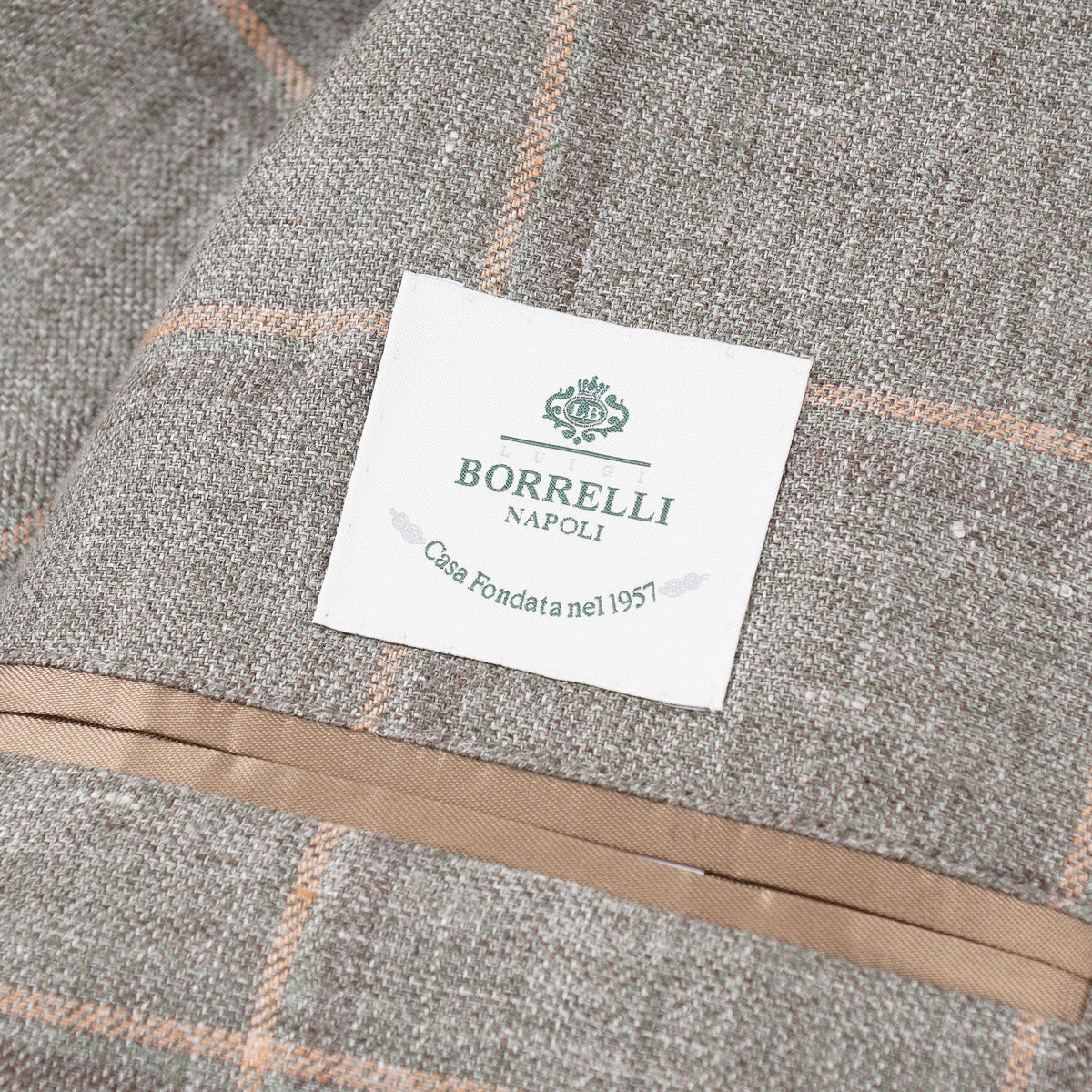 Luigi Borrelli Men's Slim Fit Linen Sport Coat Blazer - Lightweight Summer Business Casual Jacket for Weddings, Office & Outdoor Events