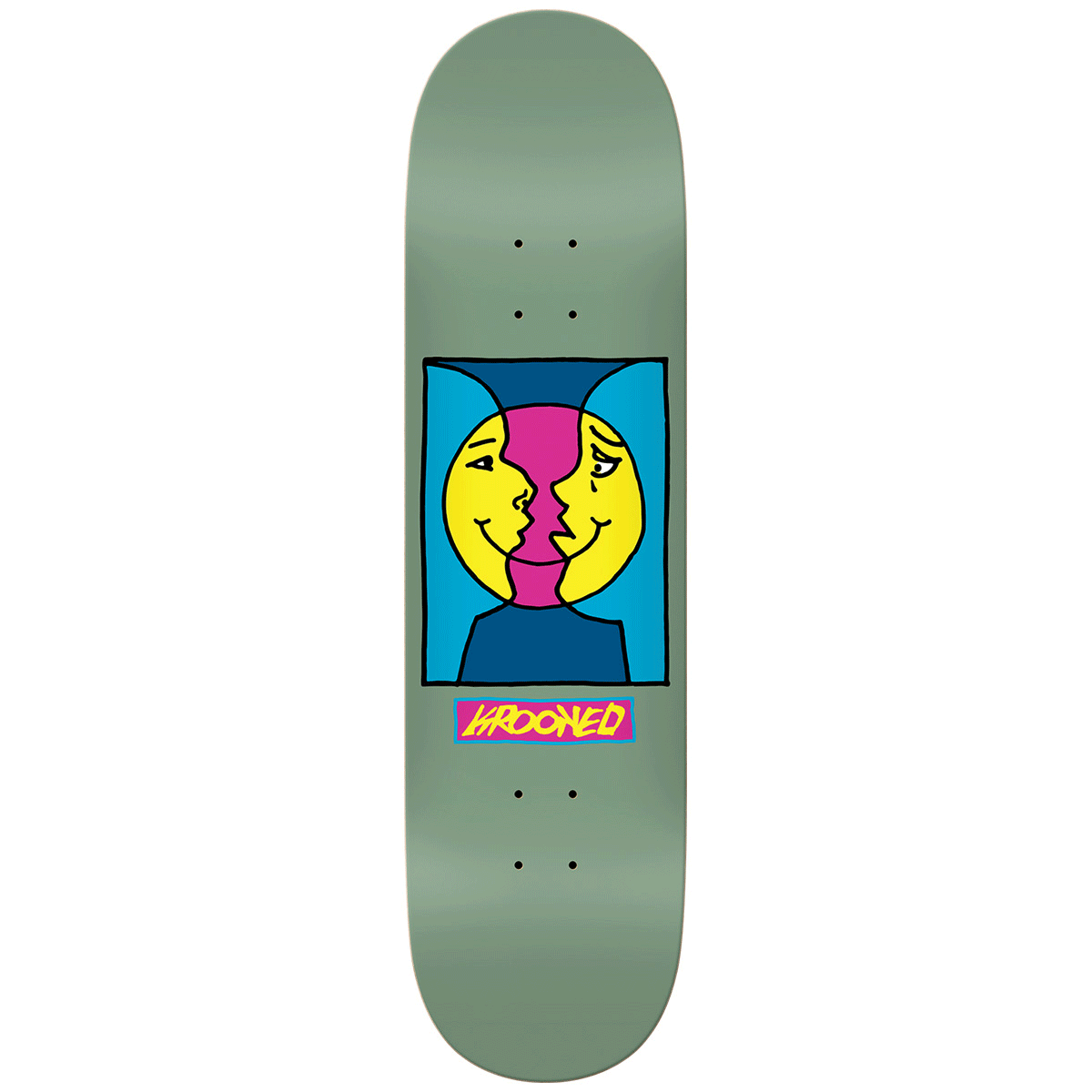 Krooked Moon Smile Sage 8.5 Skateboard Deck - Premium 8.5