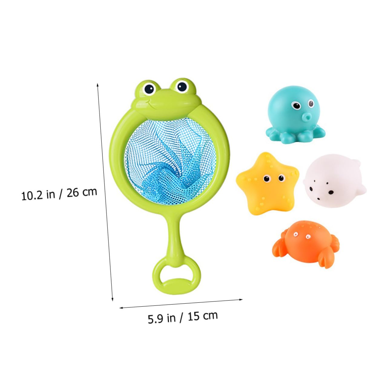 FAVOMOTO 5 Sets Net Fishing Bath Toys for Kids - Water Play Pool & Bathtub Fun - Durable Plastic Swim Toys for Toddlers, Outdoor & Indoor Water Games, Beach Party Supplies