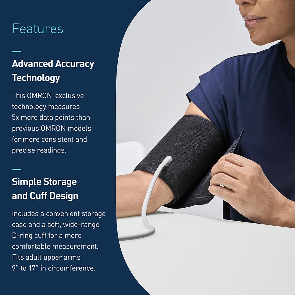 OMRON Complete 2-in-1 Upper Arm Blood Pressure Monitor & 1-Lead EKG Monitor - Clinically Validated, Medical Grade, FDA Cleared - FSA/HSA Eligible - Wireless Bluetooth Connectivity with OMRON App - Ideal for Home Health Monitoring & Heart Health Management
