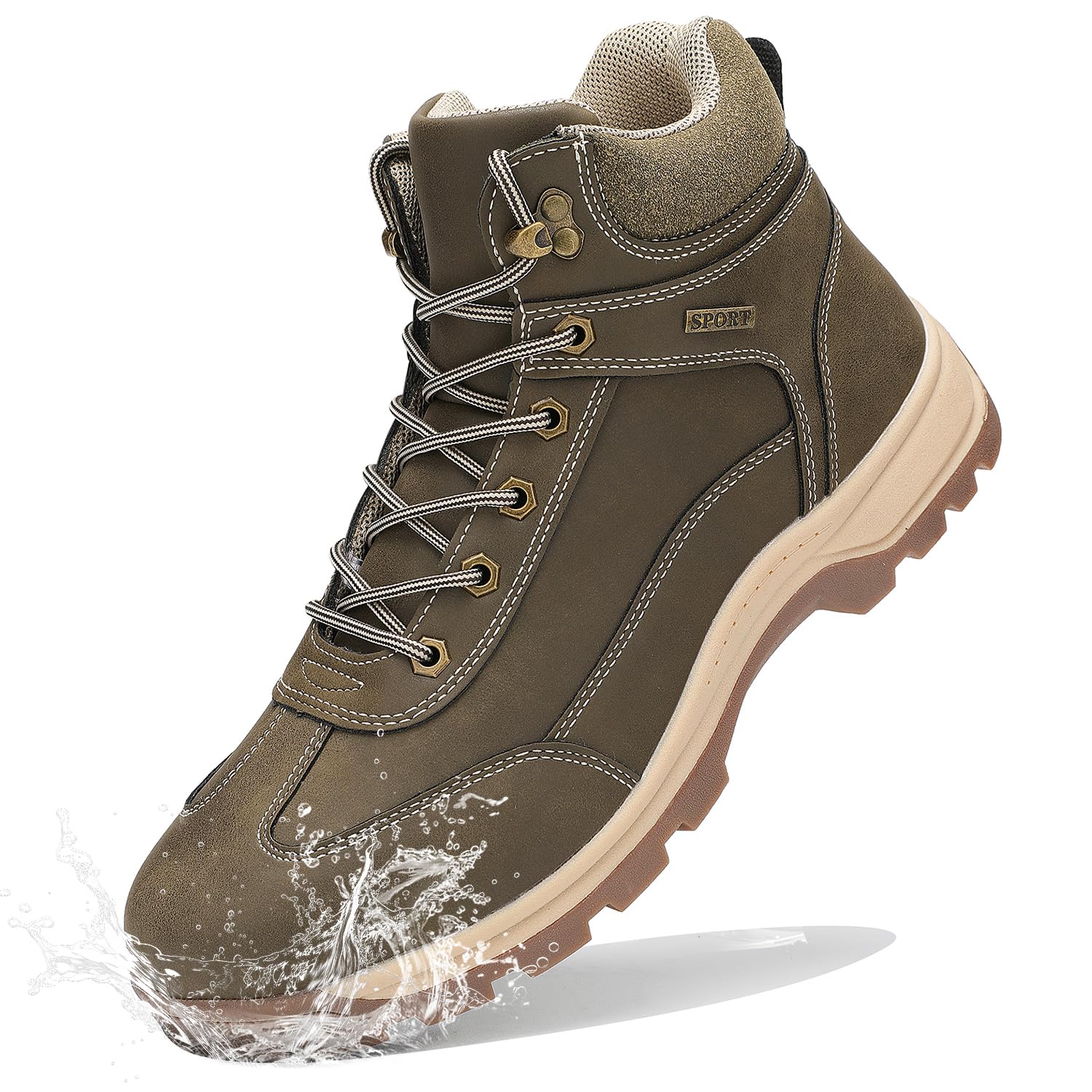 **Men's Waterproof Hiking Boots - Lightweight Trekking & Backpacking Shoes for Outdoor Adventures - Perfect for Mountain Trails, Camping & Hiking**