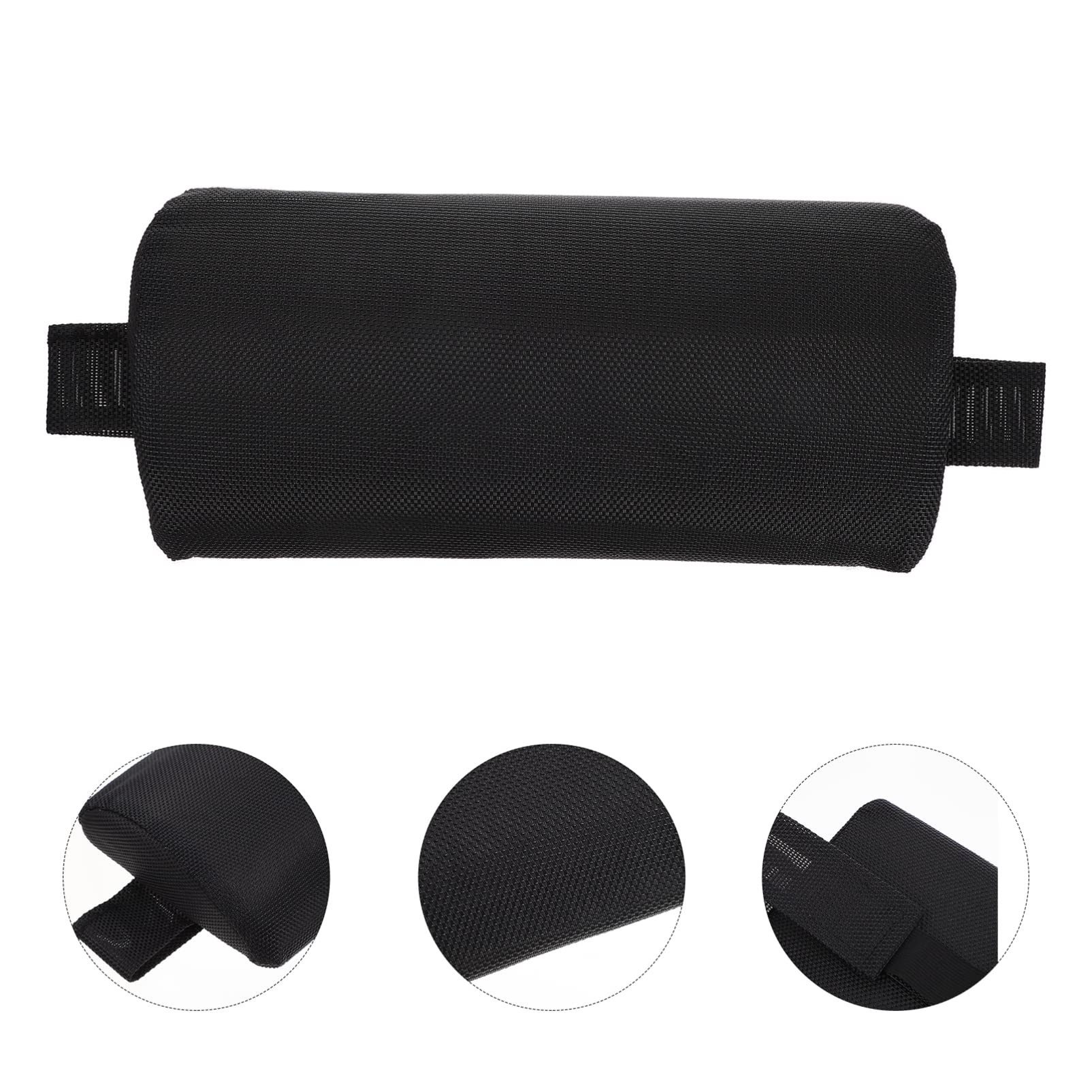 Yardwe Recliner Pillow - Removable Padded Headrest with Elastic Band for Beach Chairs, Lounge Chairs - Comfortable Head and Neck Support Cushion (Black) - Perfect for Beach Relaxation, Poolside Lounging, and Outdoor Comfort