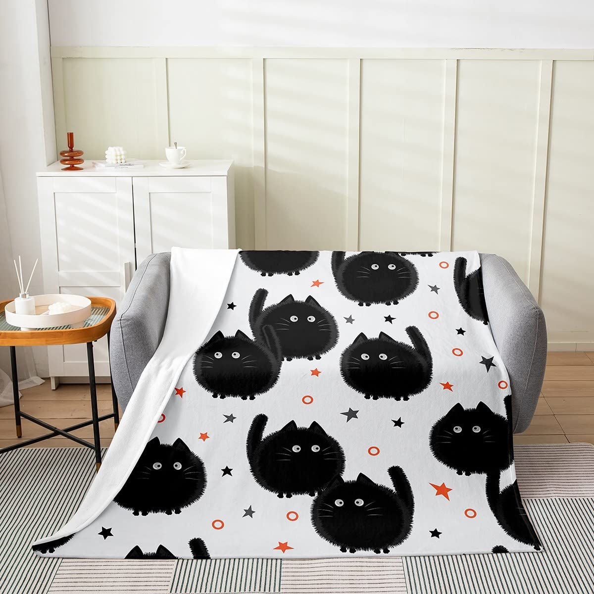 3D Cat Print Fleece Blanket - All Season Pet Bed & Room Decor for Cat Lovers