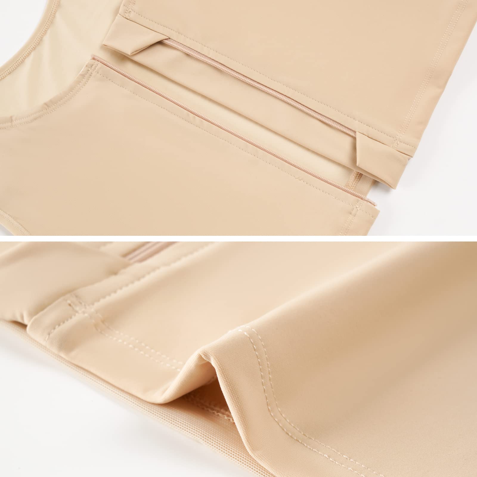 FTM Chest Binder for Transgender Men - Breathable Zip Up Half Binder for Binding & Compression - Ideal for Everyday Wear, Workouts & Gender Affirming Comfort