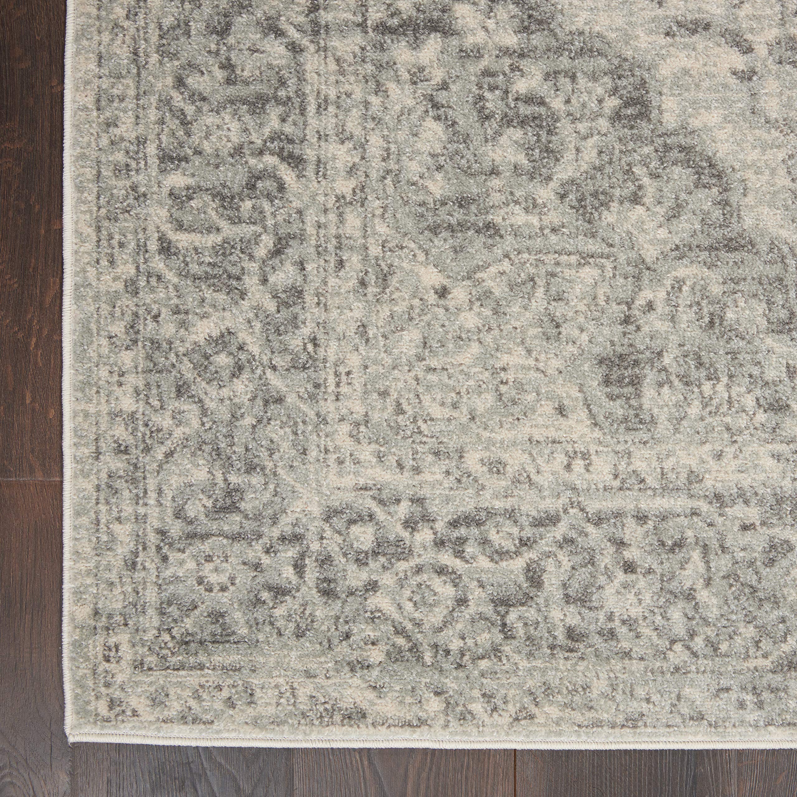 Nourison Tranquil Traditional Ivory/Grey 6' x 9' Area Rug - Non-Shedding, Easy to Clean, Soft & Durable - Perfect for Bedroom, Living Room, Dining Room & Kitchen Decor (6x9)