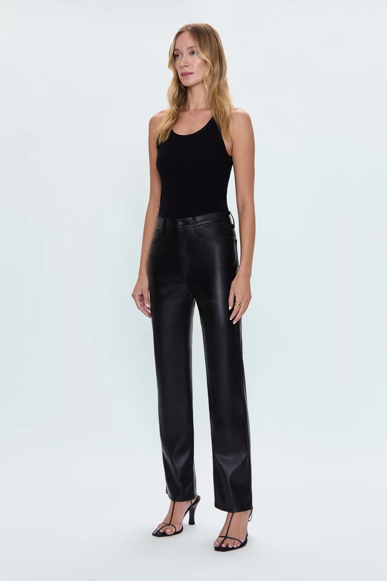 Cassie Super High Rise Straight Leg Jeans for Women - Slate Black Wash | Slim Fit, Stretch Denim Pants for Casual & Work Outfits