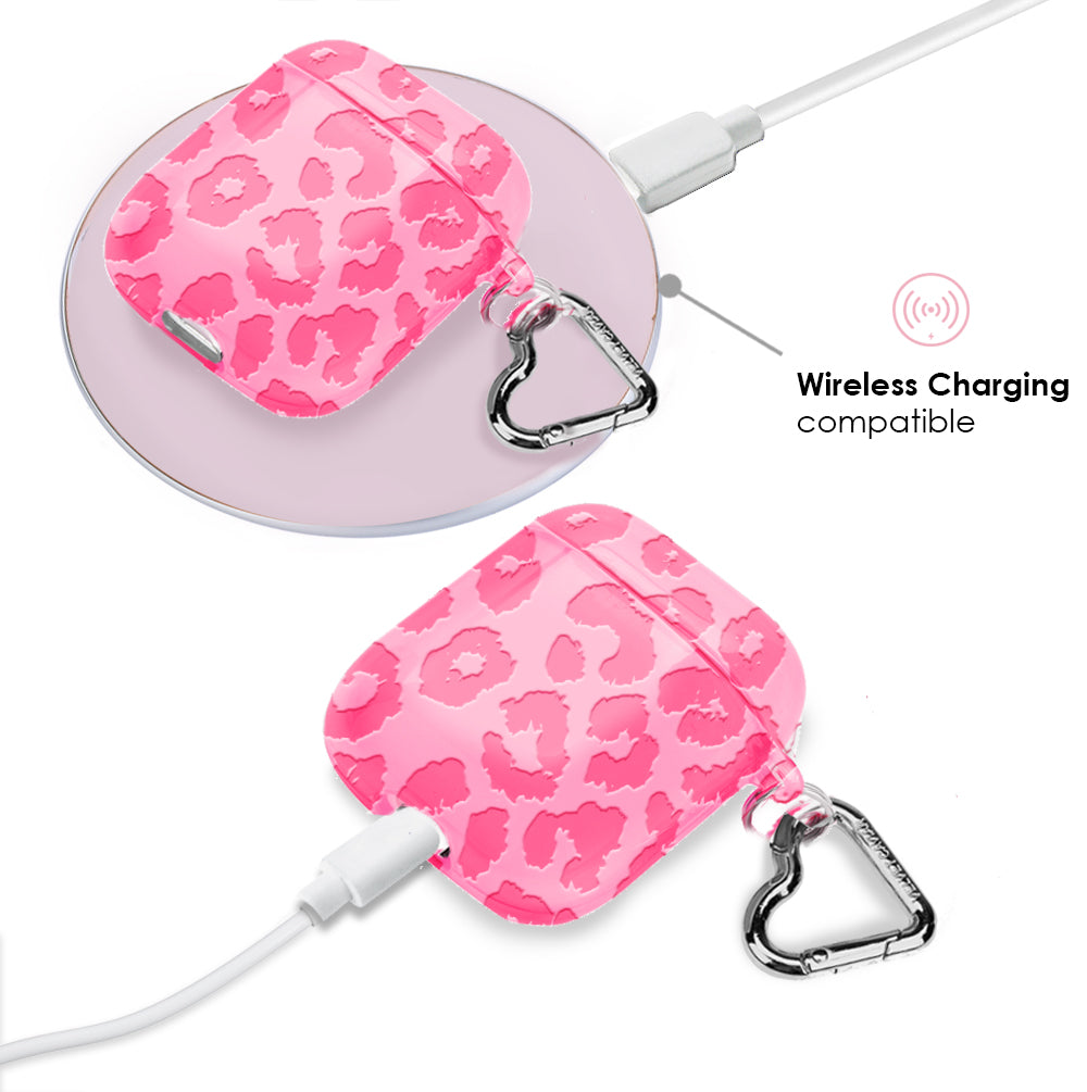 Cute Pink Leopard Print AirPod Case - Trendy Protective Cover for AirPods 1/2/3 Pro - Perfect for School, Work & Travel Accessories
