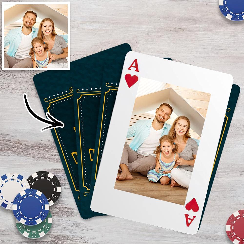 Custom Photo Playing Cards - Personalized Poker Size Deck with Your Images & Text | Perfect for Casino Nights, Gifts & Game Events