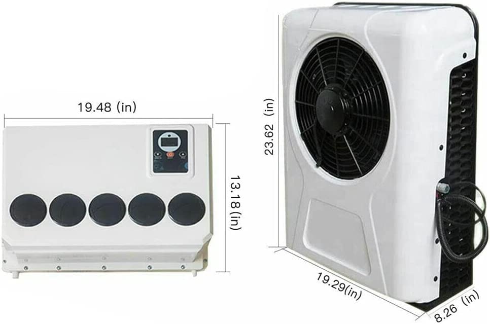 12V DC Truck Air Conditioner - Energy Efficient Split AC Unit for Trucks, RVs, Semi Trucks, Forklifts & Cranes | Cab Cooling Solution for Hot Weather Driving