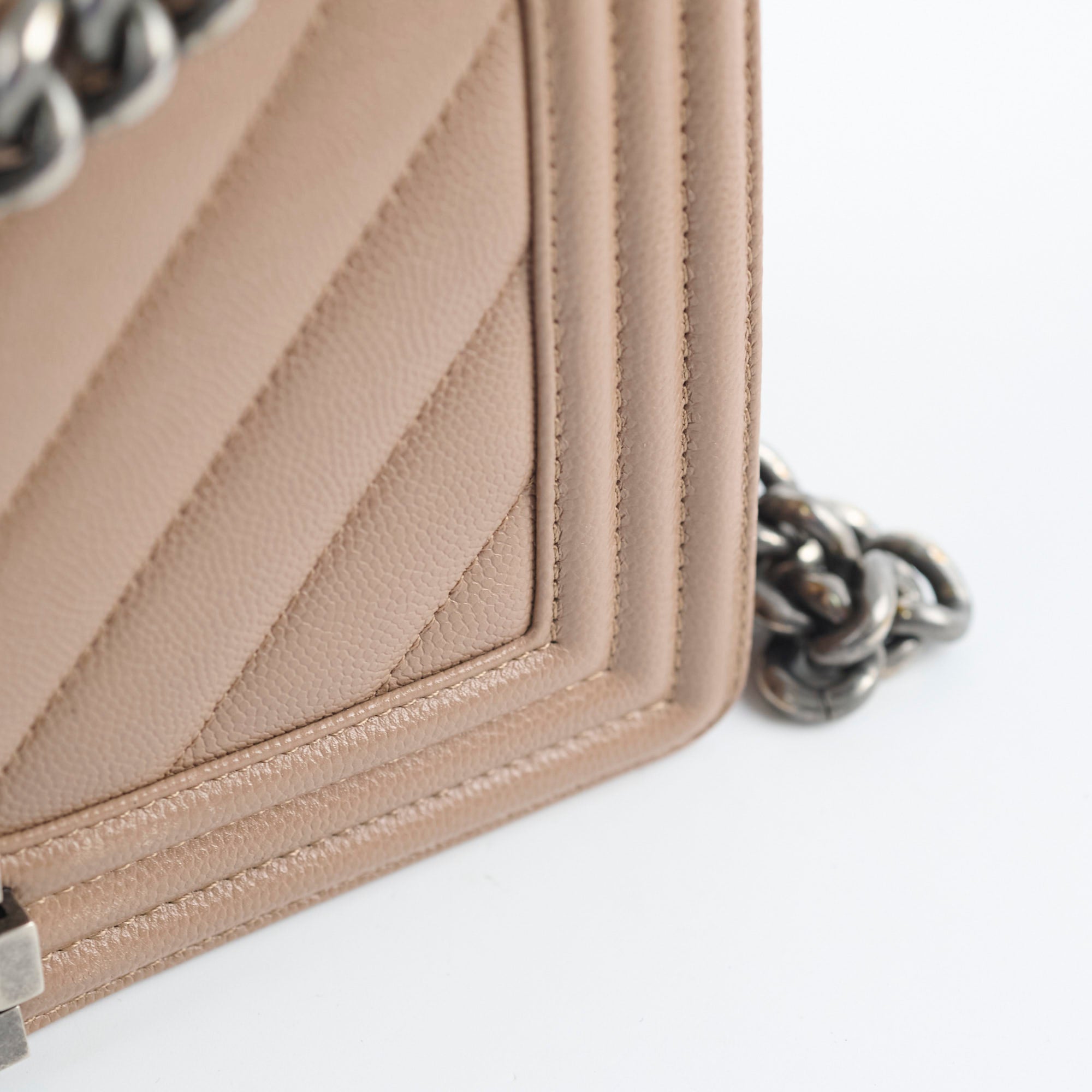 Chanel Old Medium Boy Bag Chevron Dark Pink - Luxury Designer Handbag for Women, Perfect for Parties, Dates & Special Occasions