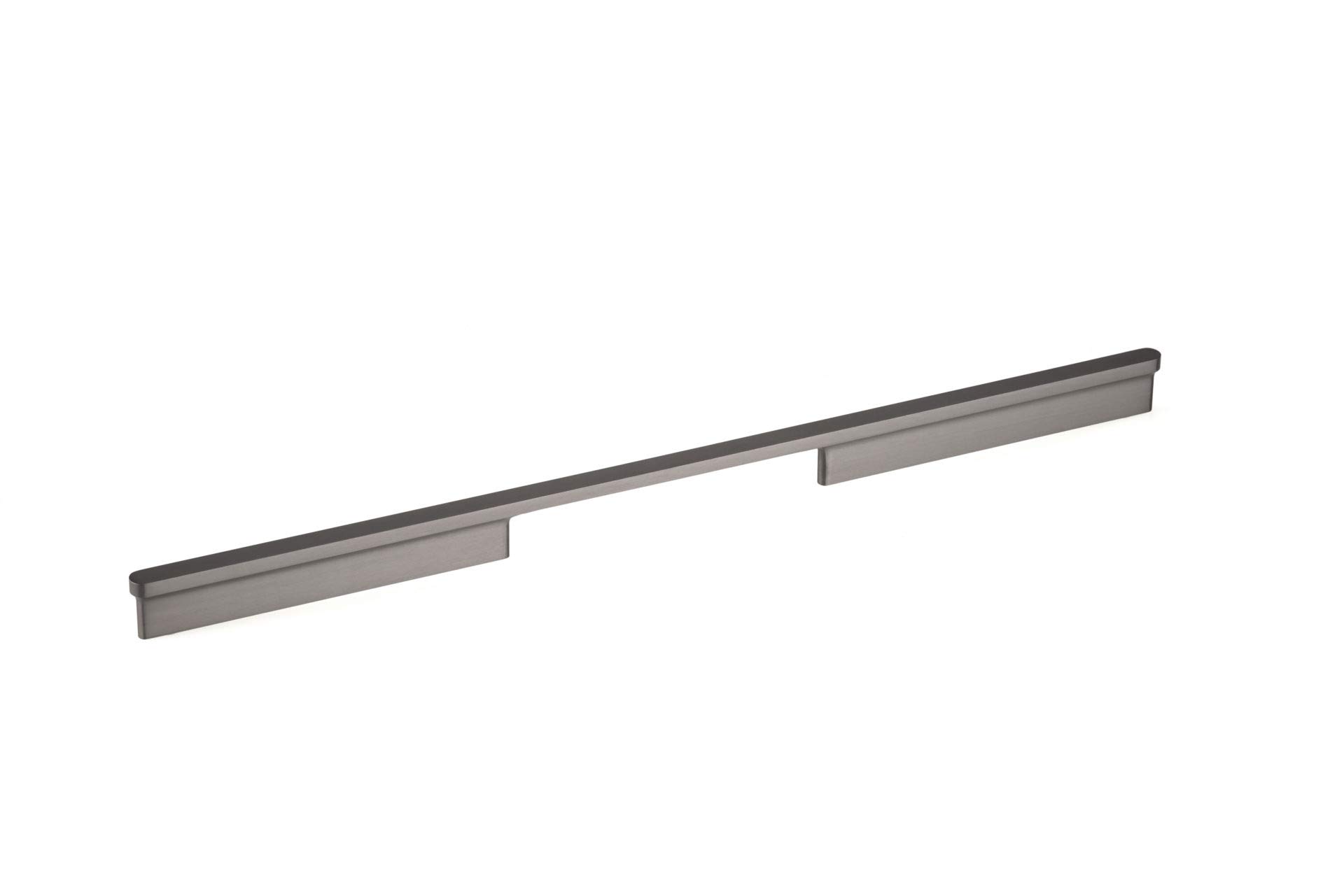 Brushed Black Nickel Modern Cabinet & Drawer Bar Pull Handle - 17 5/8-inch (448mm) Center-to-Center - Richelieu Hardware 863644892 - Perfect for Kitchen Cabinets, Bathroom Vanities, Dressers & Furniture Upgrades