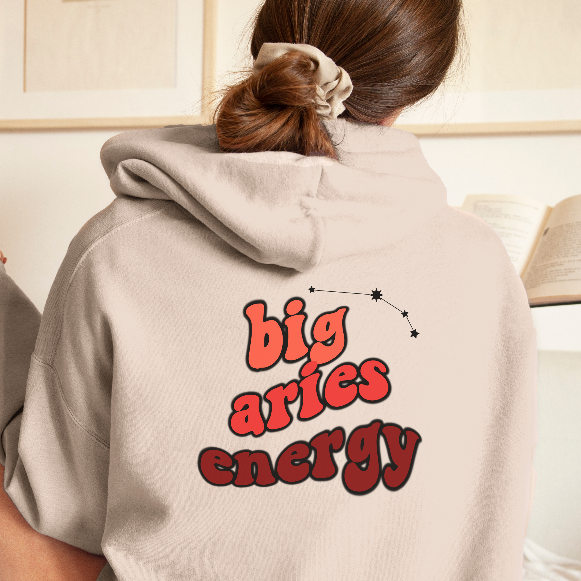 Aries Zodiac Hoodie - Big Aries Energy Sweatshirt for Astrology Lovers | Perfect Christmas Gift for Aries | Cozy Casual Wear for Daily Outfits & Gift Giving