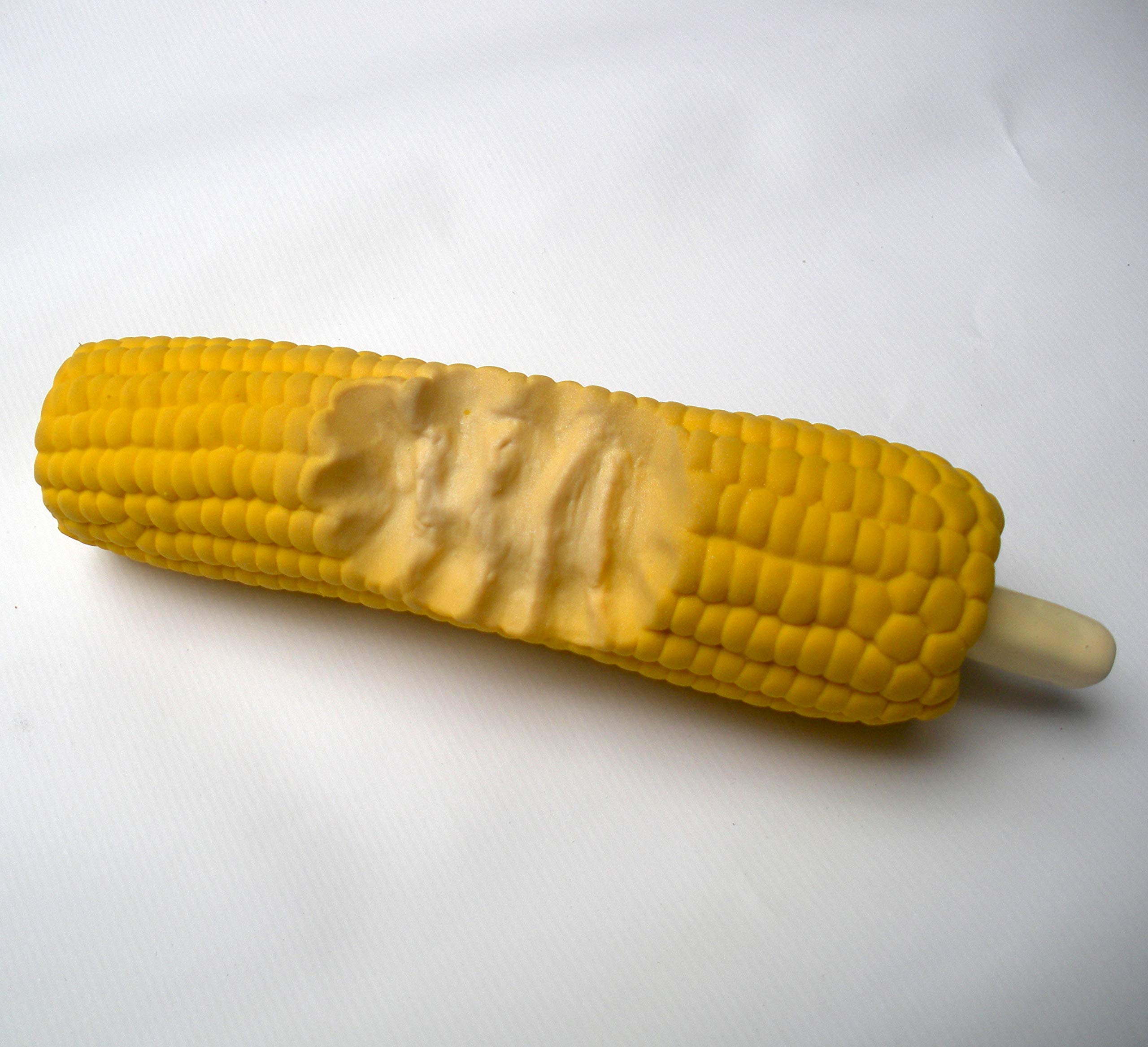 Natural Latex Dog Chew Toys with Squeaker - Corn-Shaped Puppy Teething Toys for Small & Medium Dogs - Fun & Durable for Playtime, Training & Anxiety Relief