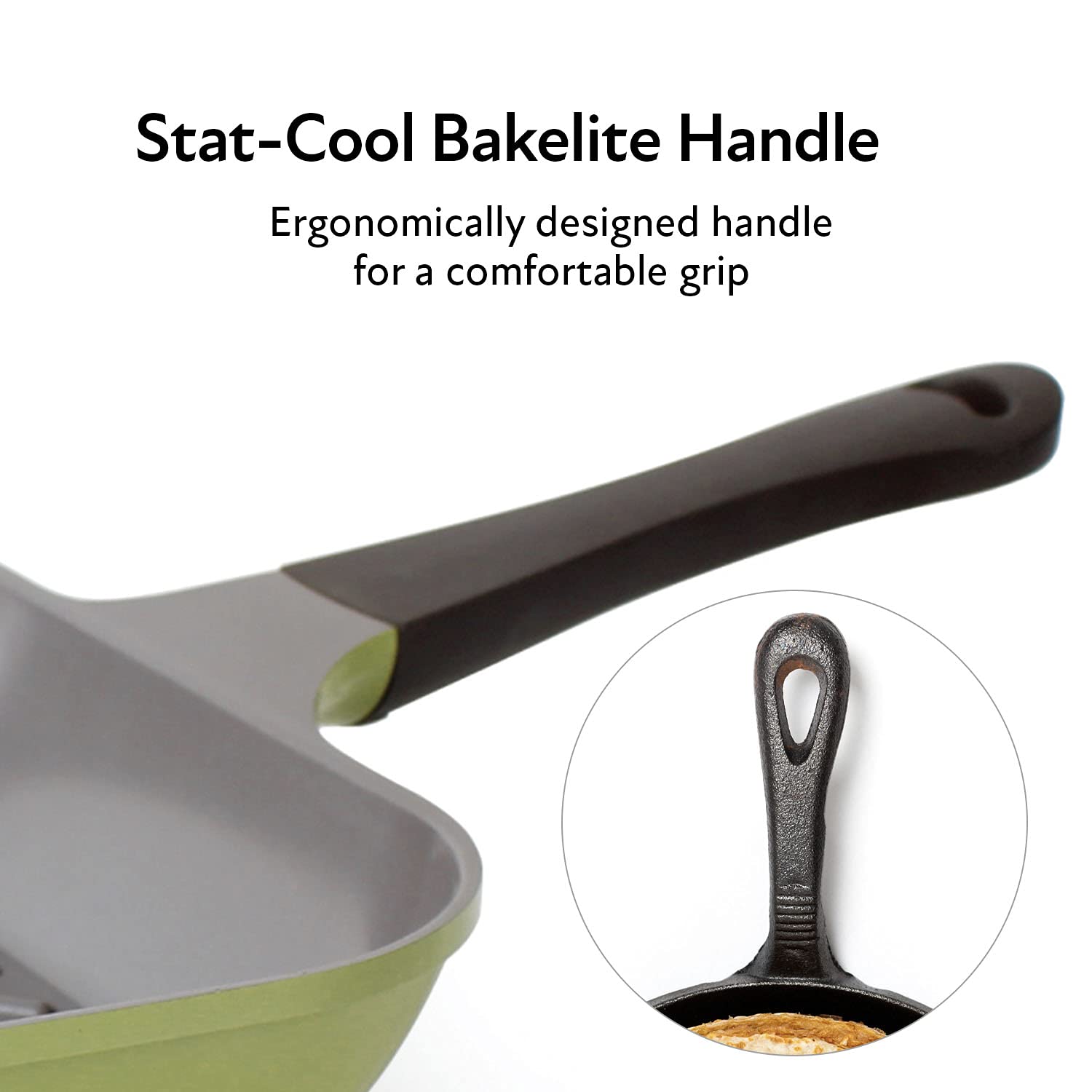 **Neoflam Eela 11-Inch Square Non-Stick Stovetop Grill Pan - PFOA-Free Ecolon Ceramic Coating, Scratch Resistant, Perfect for Searing Meat, Fish, Vegetables & Broiling - Olive Green - Ideal for Indoor Grilling & Healthy Cooking**
