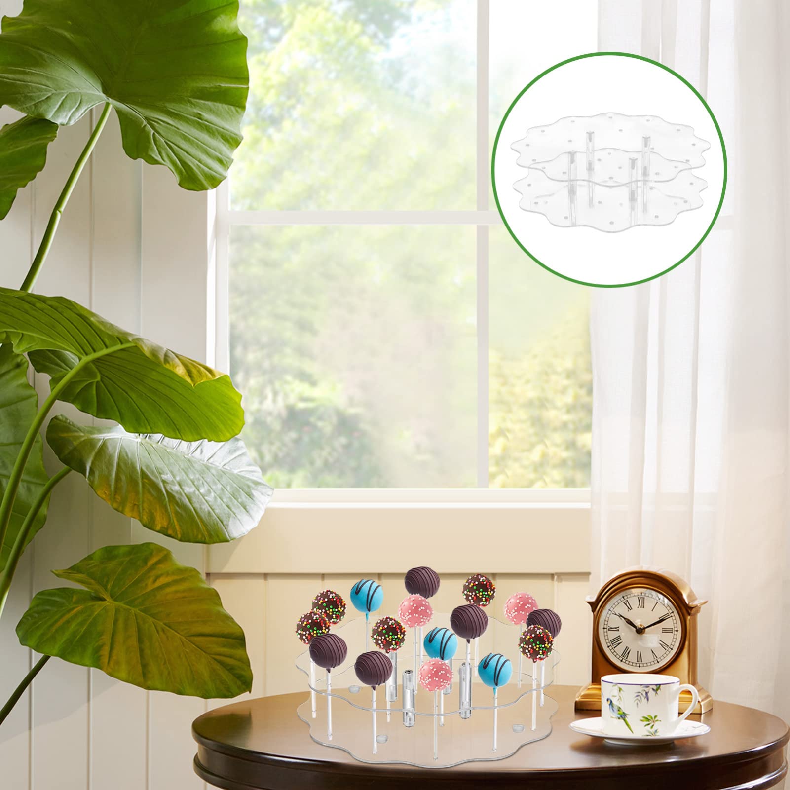 Hemoton 16-Slot Lollipop Display Stand - Candy Table Holder for Birthday Parties, Dessert Tables, and Cake Decorations - Perfect for Bakeries, Candy Stores, and Sweet Shops