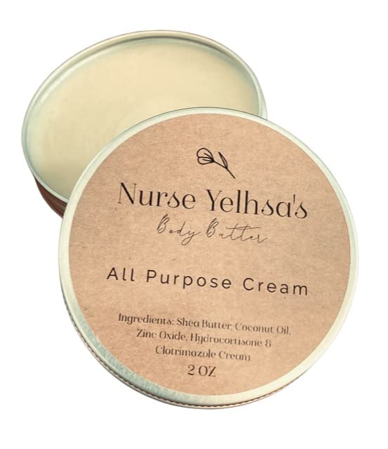 Nurse Yelhsa's All-Natural Shea Body Butter - 2 oz Handmade Moisturizing Cream for Dry Skin | Perfect for Daily Hydration, Massage & Gift Giving