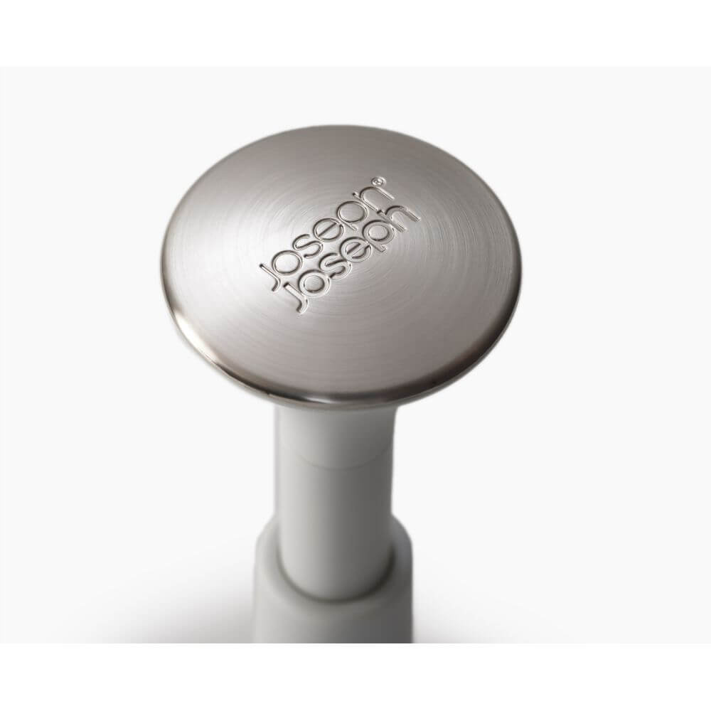 Joseph Joseph Push & Tear Paper Towel Holder - Stone Gray - Space Saving Kitchen Organizer for Countertops, Under Cabinet - Perfect for Small Kitchens, RVs & Camping