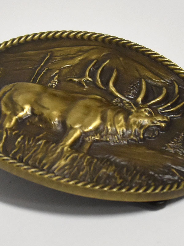 Montana Silversmiths A506C Sculpted Wild Elk Heritage Bronze Belt Buckle - Western Style Accessory for Cowboy Boots & Jeans